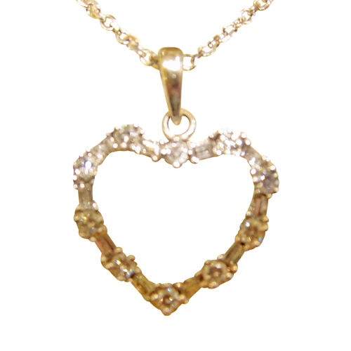 DIAMOND ROUND BRILLIANT SHAPE BAGUETTE SHAPE HEART PENDANT
