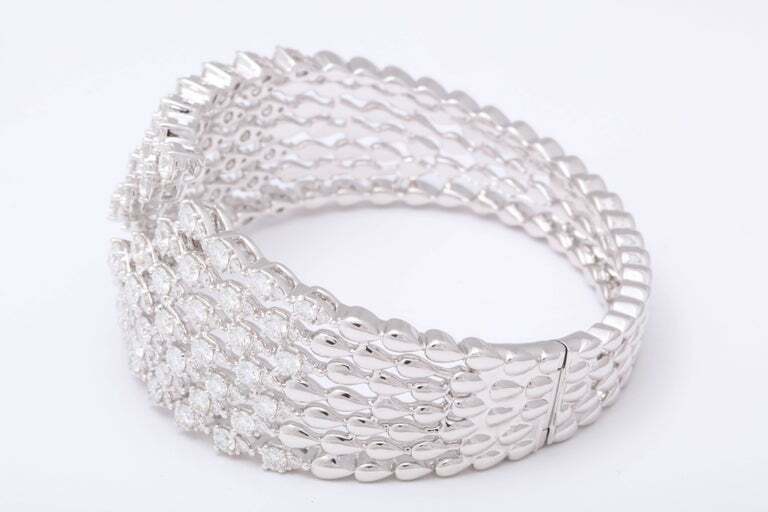 Diamond Bangle Cuff Bracelet