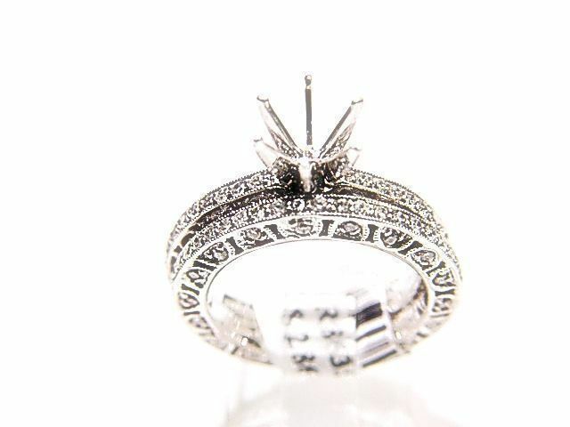 DIAMOND ROUND BRILLIANT 2 PIECE ENGAGEMENT SET 6 PRONG