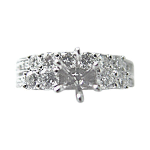DIAMOND ROUND BR SHAPE ENGAGEMENT 2 PIECE SET 6 PRONG