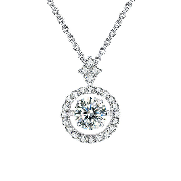 Wheel of Time Design Moissan Diamond Necklace Pendant Female