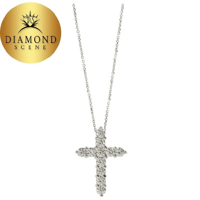 Classic Diamond Cross Pendant on Chain