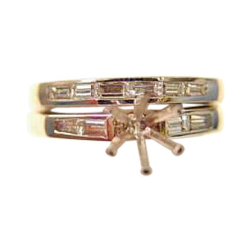 .73 Ct Diamond Baguette Channel Engagement Ring