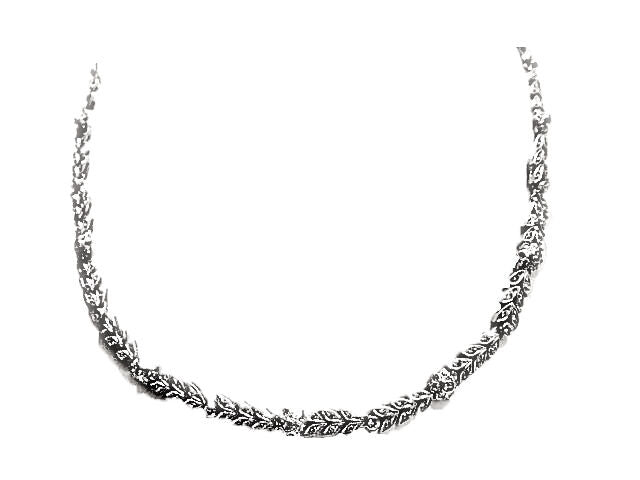 4.59 CT ROUND BRILLIANT SHAPE DIAMOND NECKLACE DIAMOND WEAVE 18 K WHITE GOLD