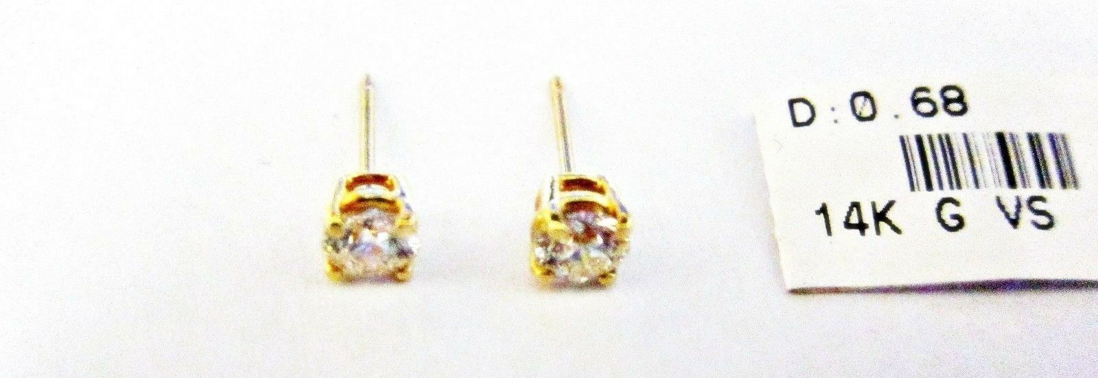 DIAMOND STUD EARRING YELLOW GOLD
