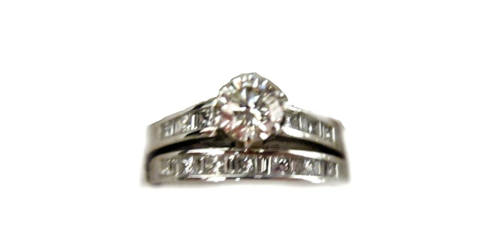 .55 CT CERTIFIED DIAMOND TWO PIECE ENGAGEMENT SET BAND ENGAGEMENT RING 14 K GOLD