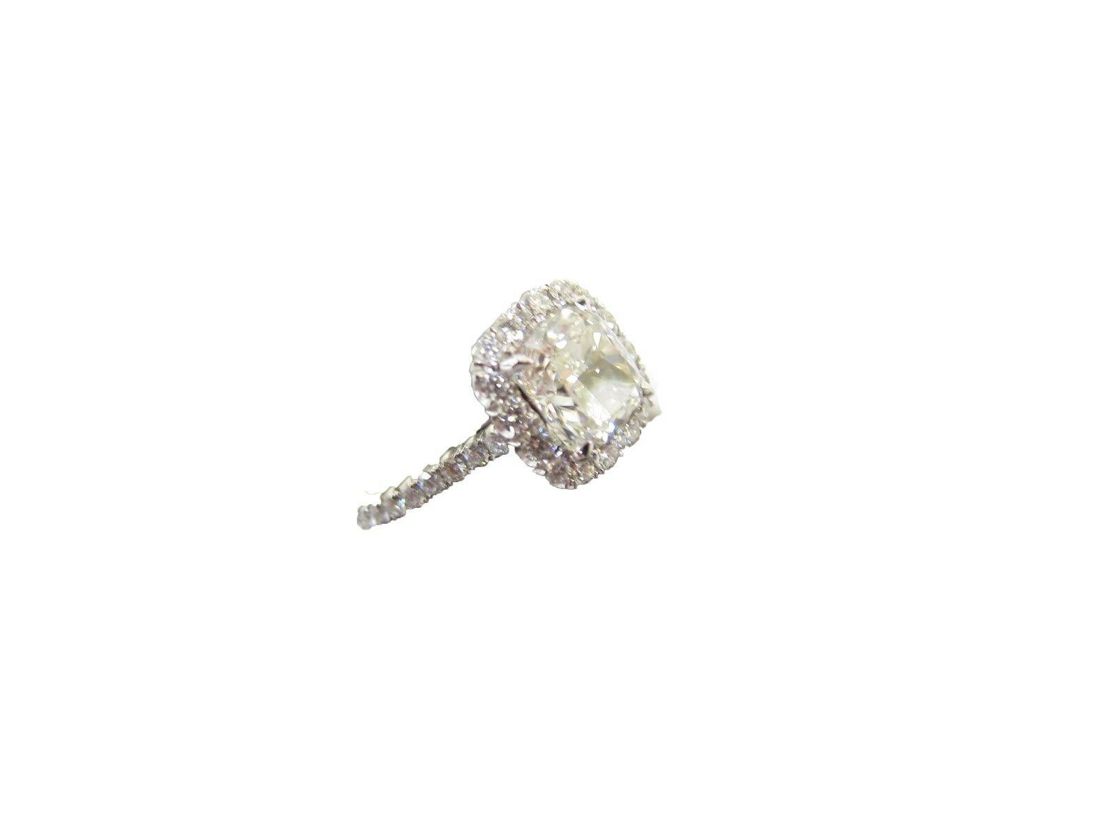 GIA CERTIFIED H COLOR SI1 CLARITY GRADE CUSHION SHAPE DIAMOND ENGAGEMENT RING