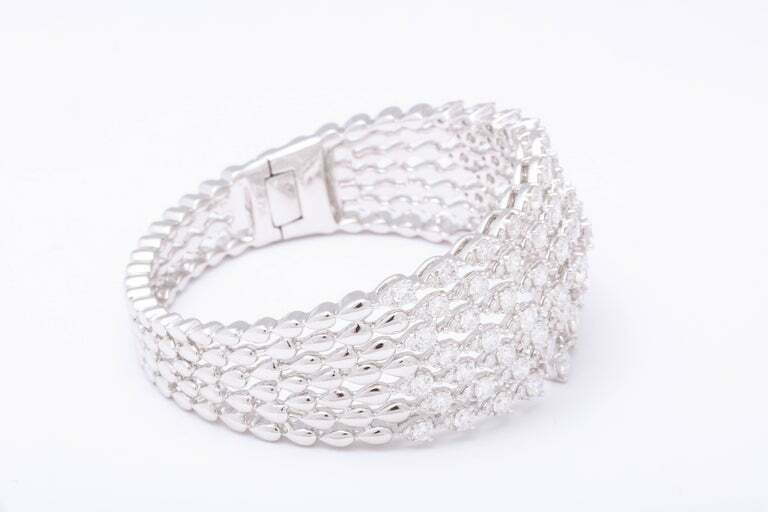 Diamond Bangle Cuff Bracelet