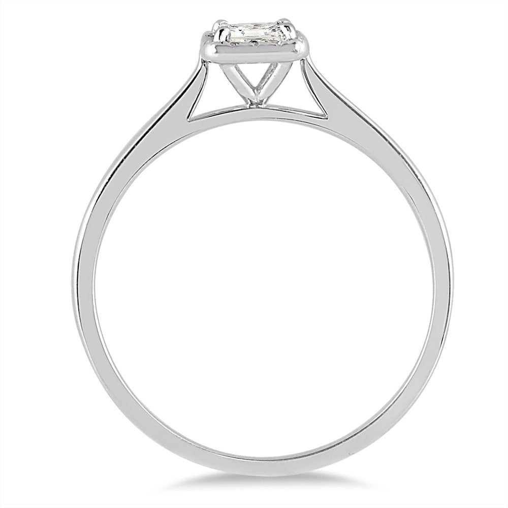 Women'S 1/3 Carat TW Princess Diamond Halo Ring in 14K White Gold (J-K-L Color,