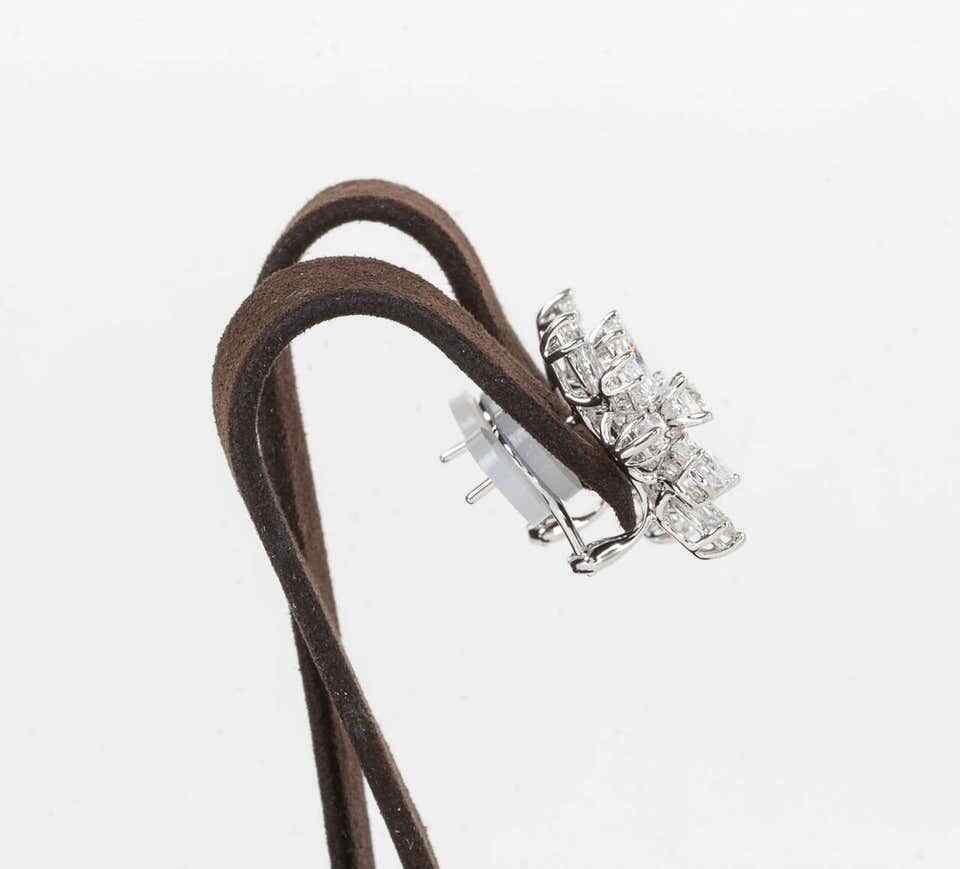 Classic Diamond Gold Cluster Earrings