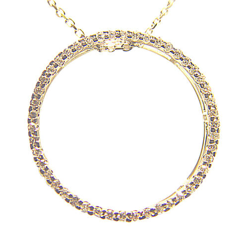 .70 CT G COLOR VS1 CLARITY DIAMOND CIRCLE PENDANT INCLUDED 16 INCH CHAIN 18 K