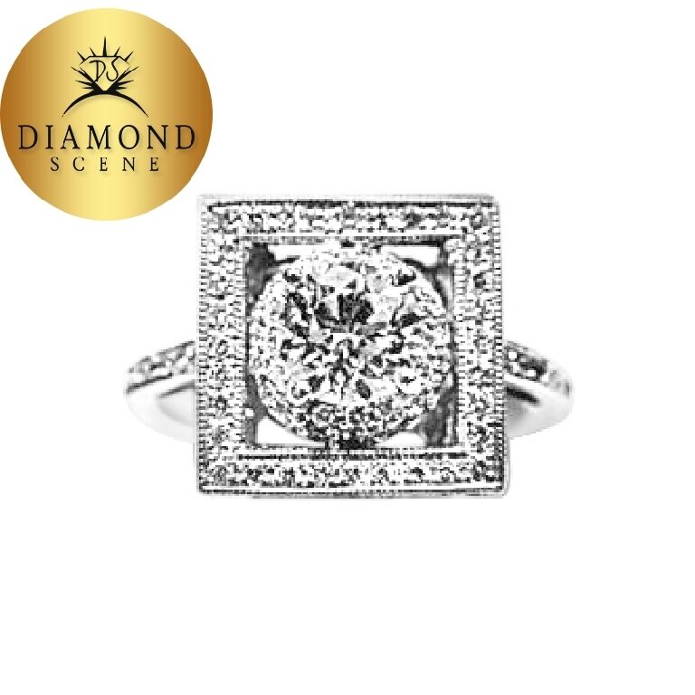 GIA CERTIFIED D:69% T:55% GIRDLE:TH TO EXTR THICK,FAC C:NONE ENGAGEMENT RING