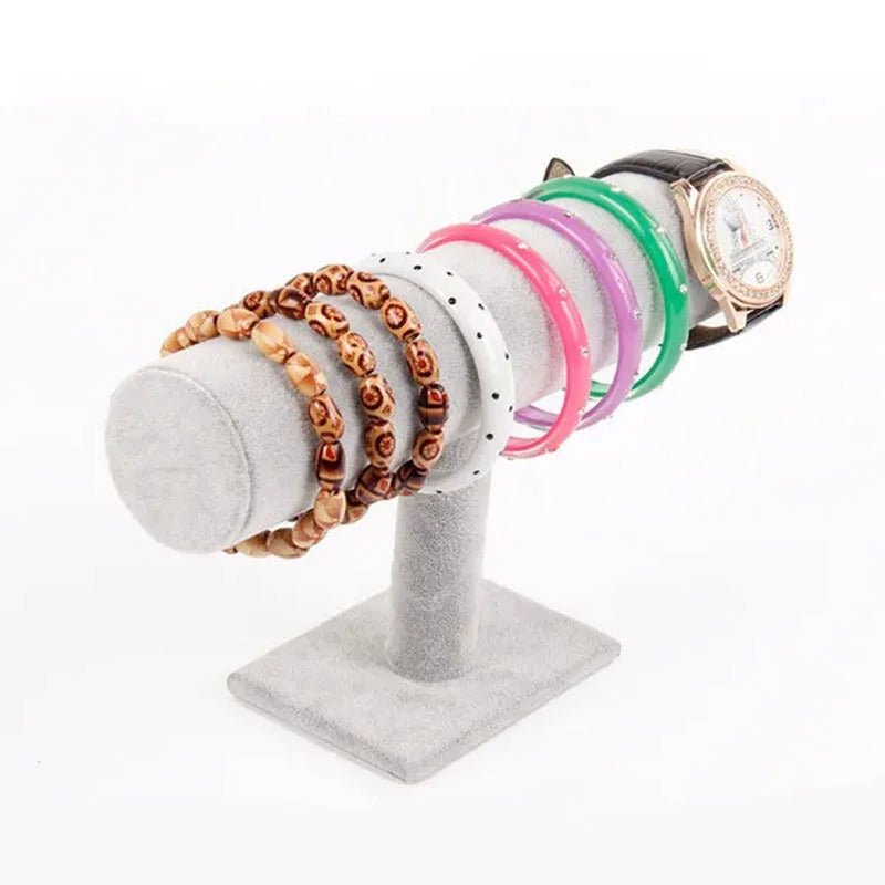 Portable Velvet Bracelet Bangle Necklace Display Stand Holder Watch Jewelry Orga