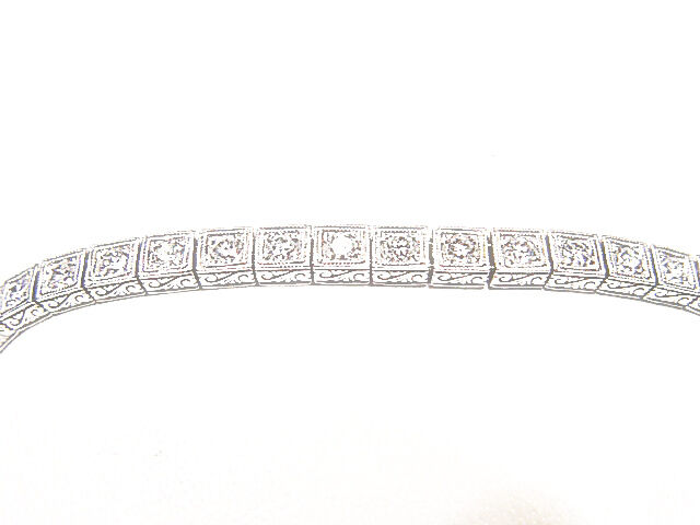 34 DIAMOND ROUND BRILLIANT CUT DIAMONDS 4 PRONG SET BOX SET TENNIS BRACELET