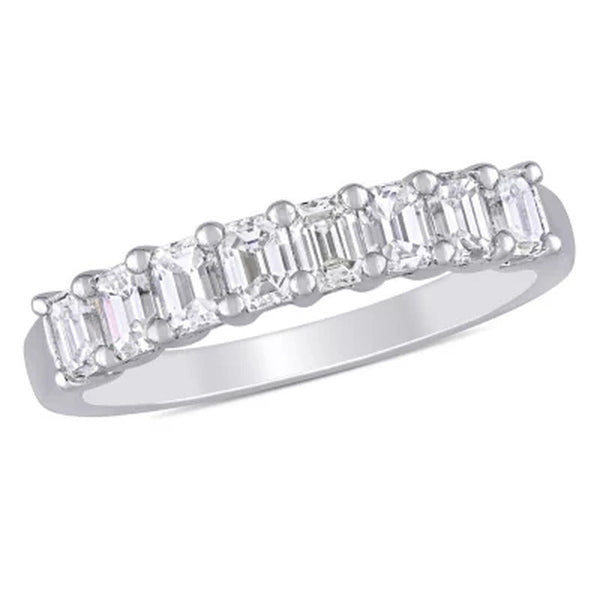 Allura 0.95 CT. T.W. Emerald-Cut Diamond Semi-Eternity Anniversary Ring in 14K W