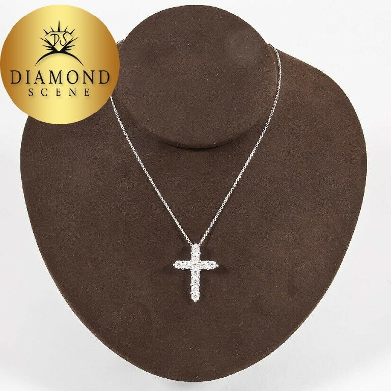 Classic Diamond Cross Pendant on Chain
