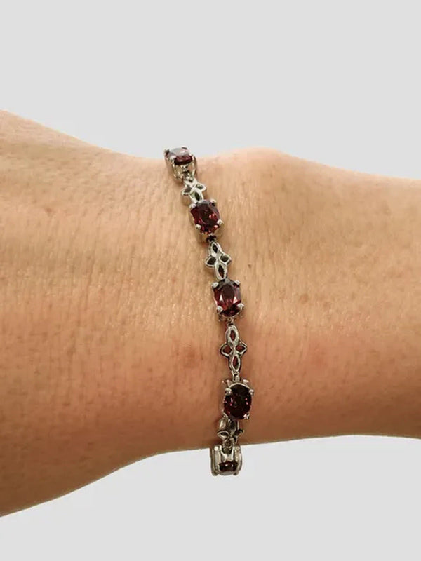 Shop LC Tennis Bracelet Delivering Joy Amethyst Peridot Garnet Blue Topaz Citrin
