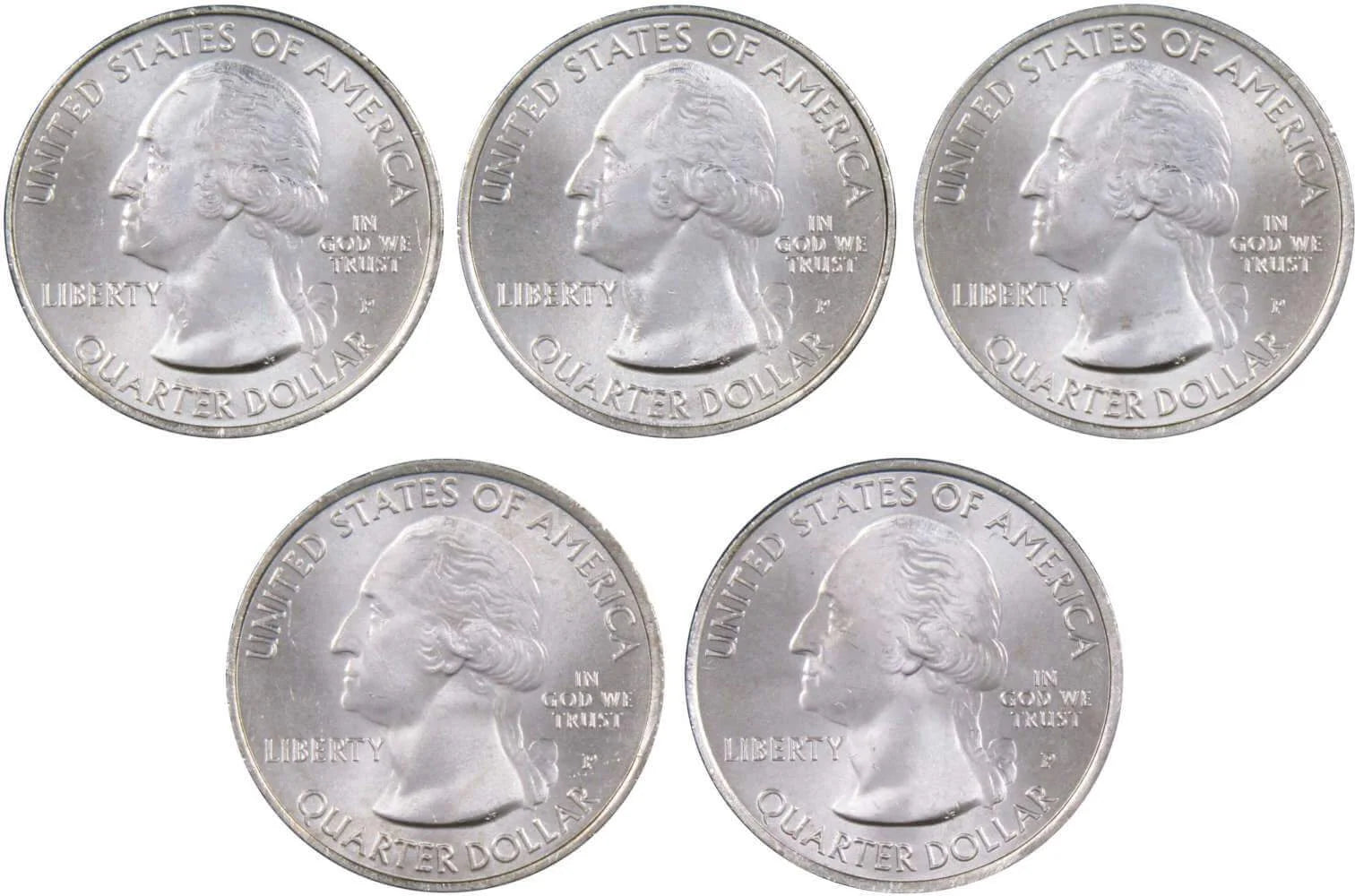2011 P National Park Quarter 5 Coin Set Uncirculated Mint State 25C Collectible Master Coins