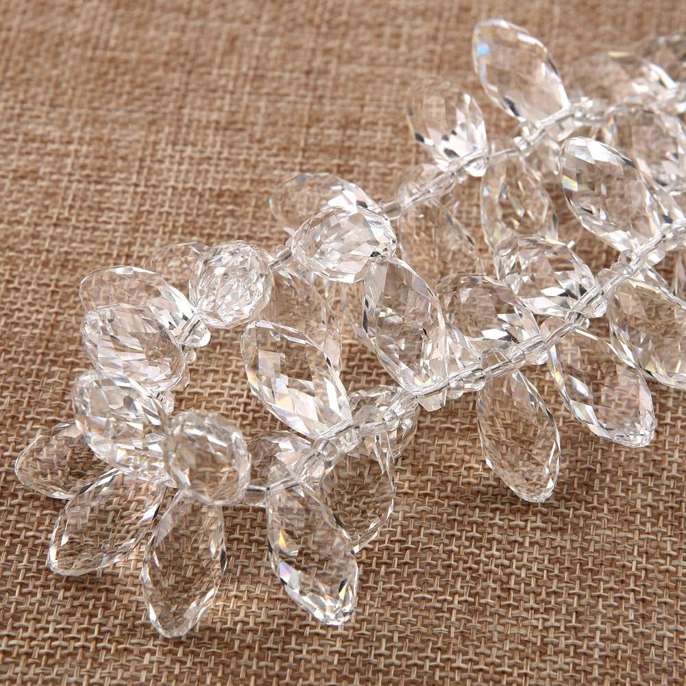 Teardrop Chandelier Crystal Pendants Glass Pendants Beads Pack of 50