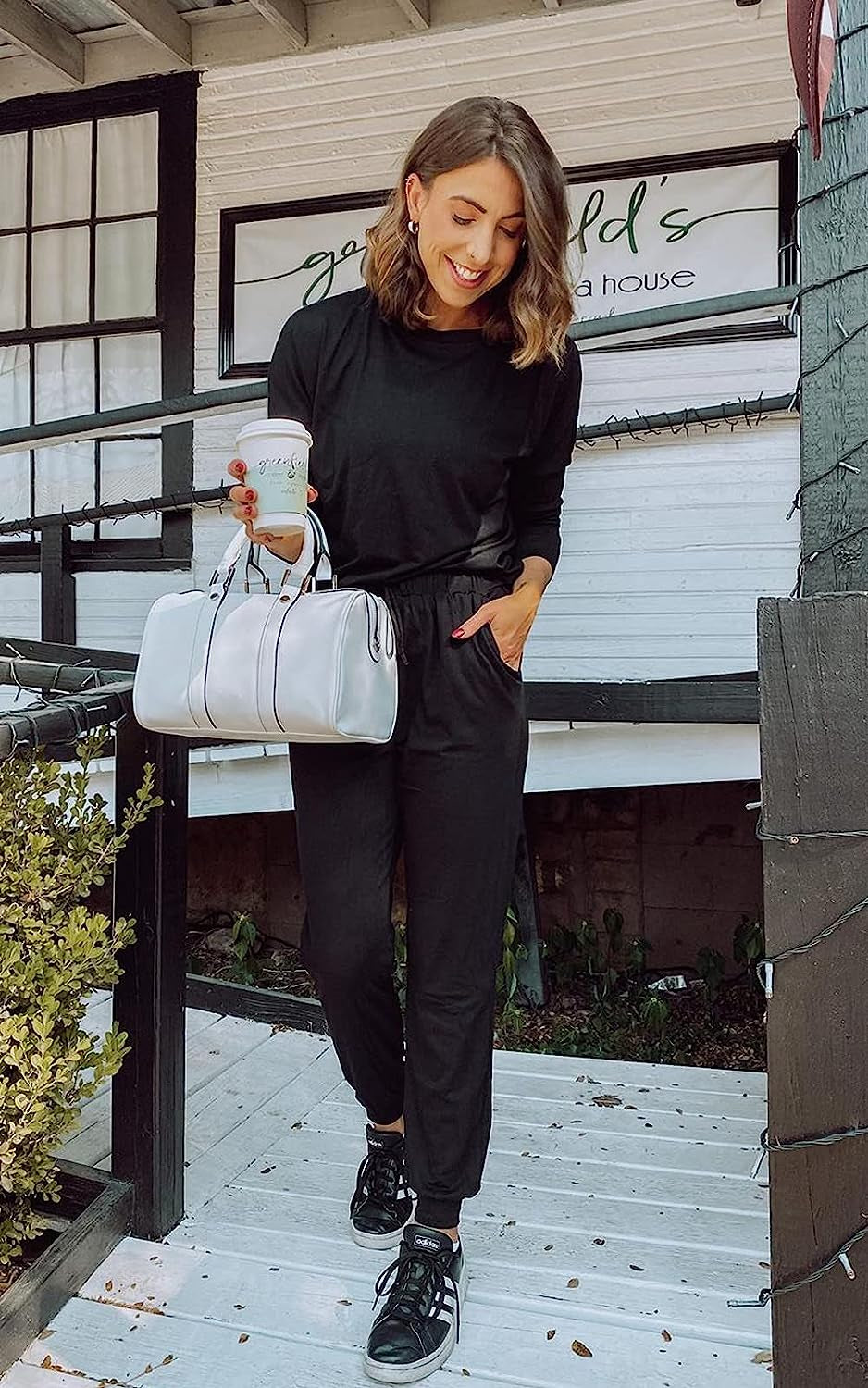 Women'S Fall 2 Piece Lounge Outfit Long Sleeve Crewneck Pullover Tops High Waisted Pants Set Tracksuit