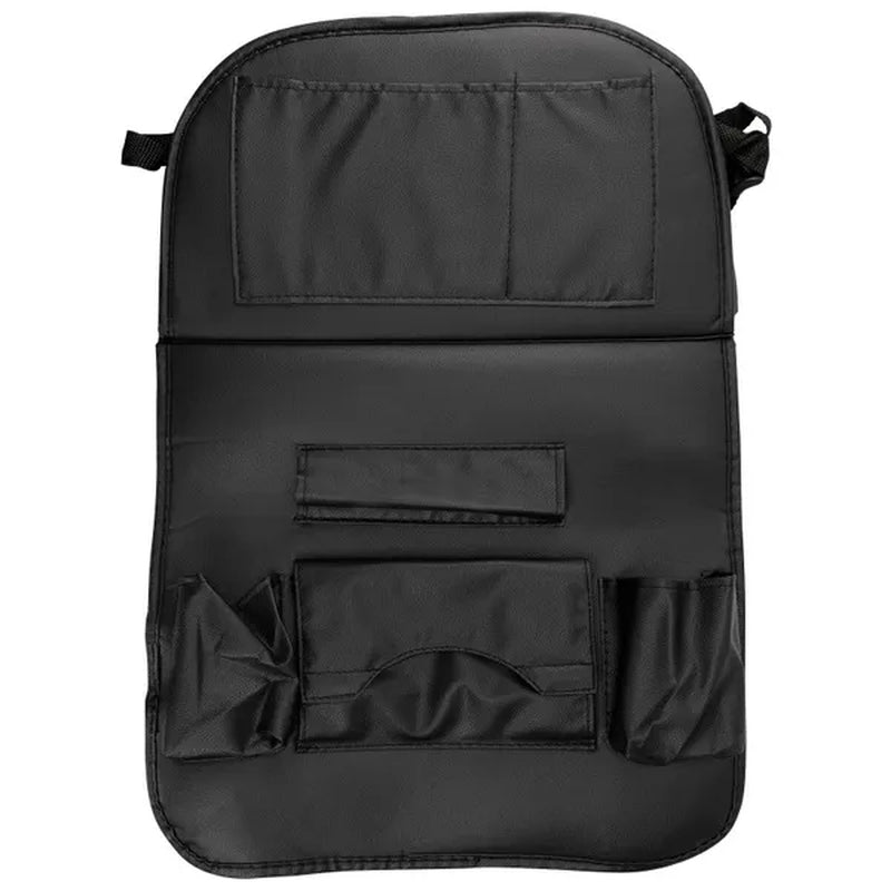 Car Seat Back Storage Organizer Bag Universal PU Leather Multifunction Pockets phone iPad Holder Hanging Tray Shelf Container Table Tablet Tidy Travel