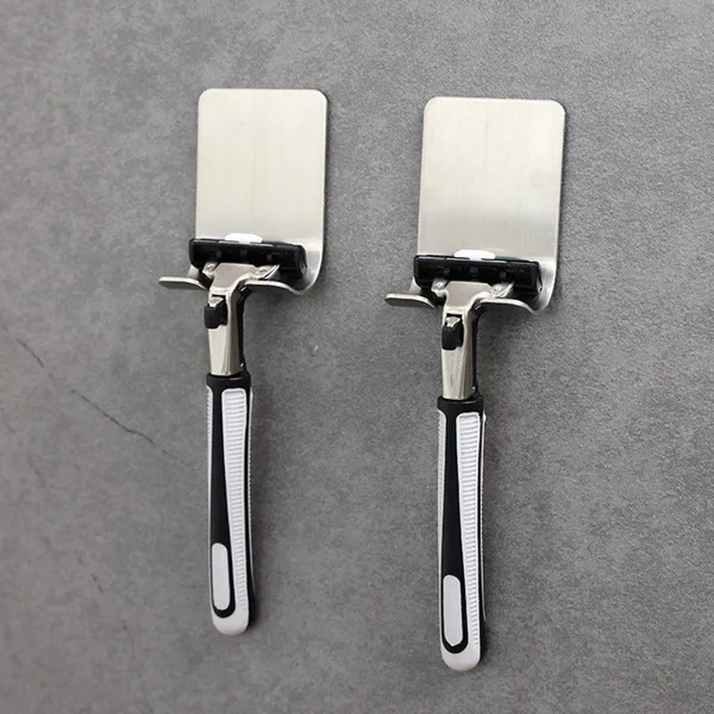 304 Stainless Steel Razor Holder Men Shaving Shaver Razor Stand Shelf Shaving Razor Storage Rack Bathroom Hook Organizer