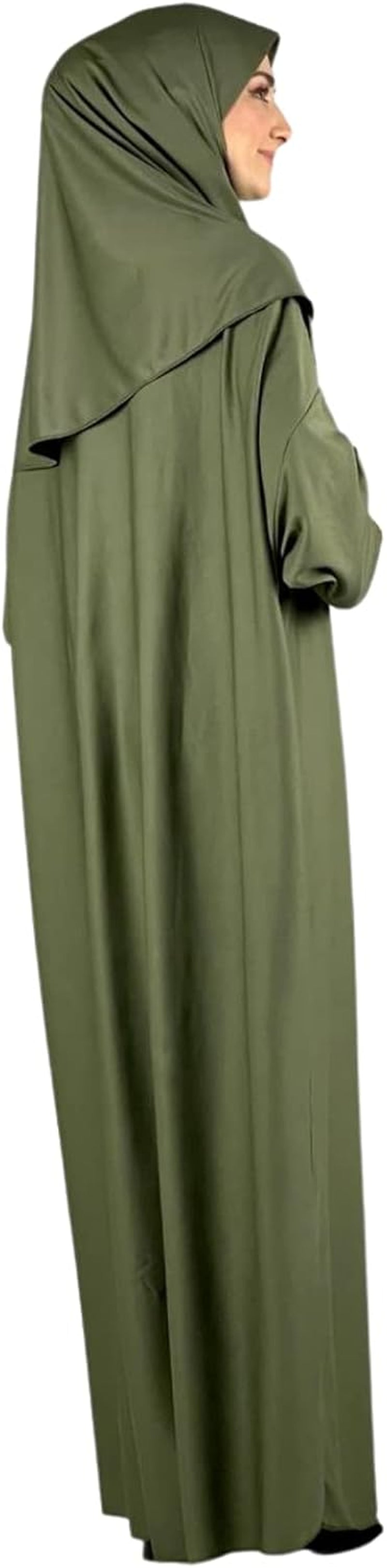 Women Prayer Clothes with Hijab Muslim Outfits Long Robe Abaya Turkish Islamic Dresses Dubai Kaftan with Rosary