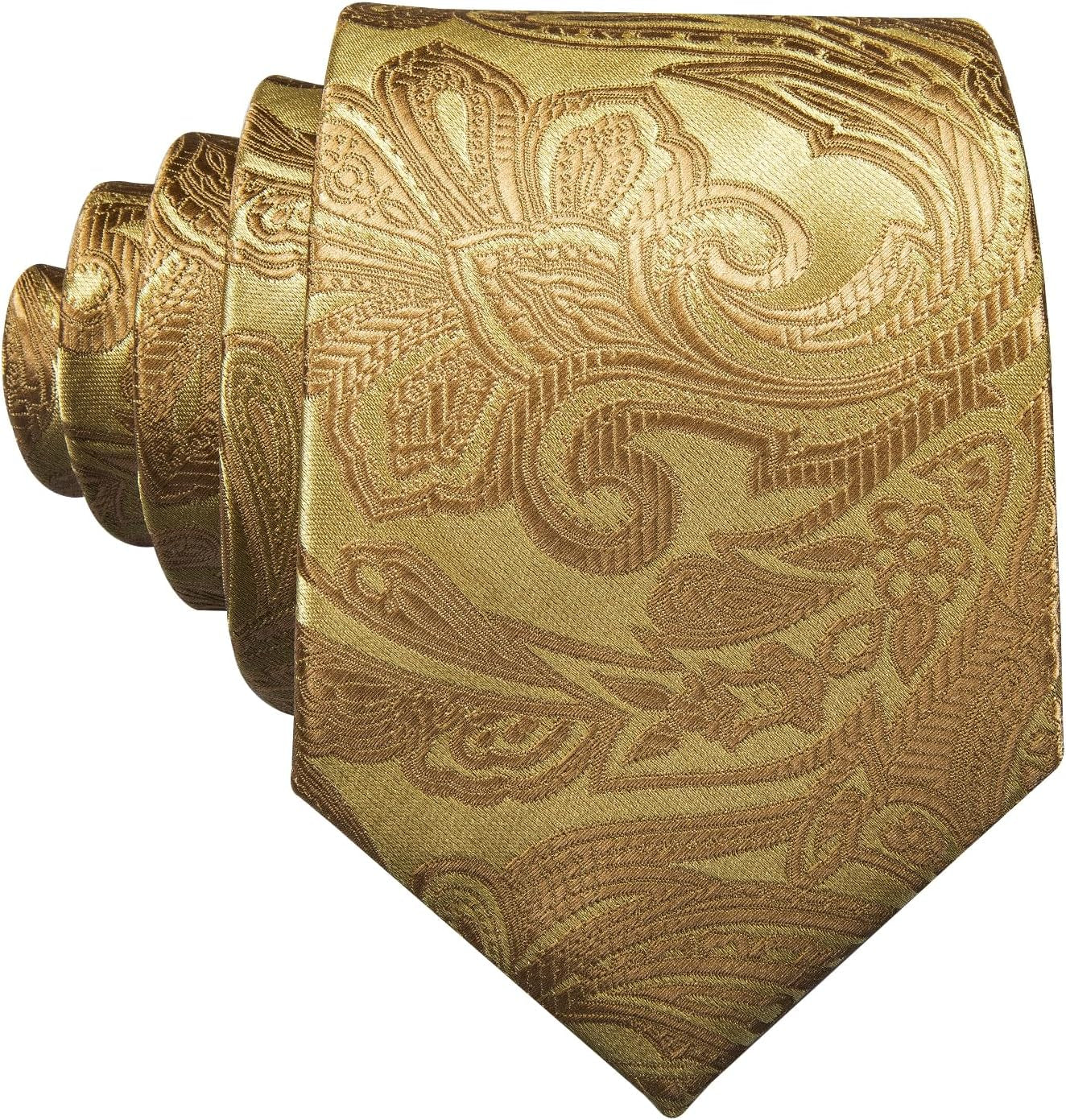 Men Tie Set Paisley Silk Necktie Pocket Square Cufflinks Formal Wedding Business Party