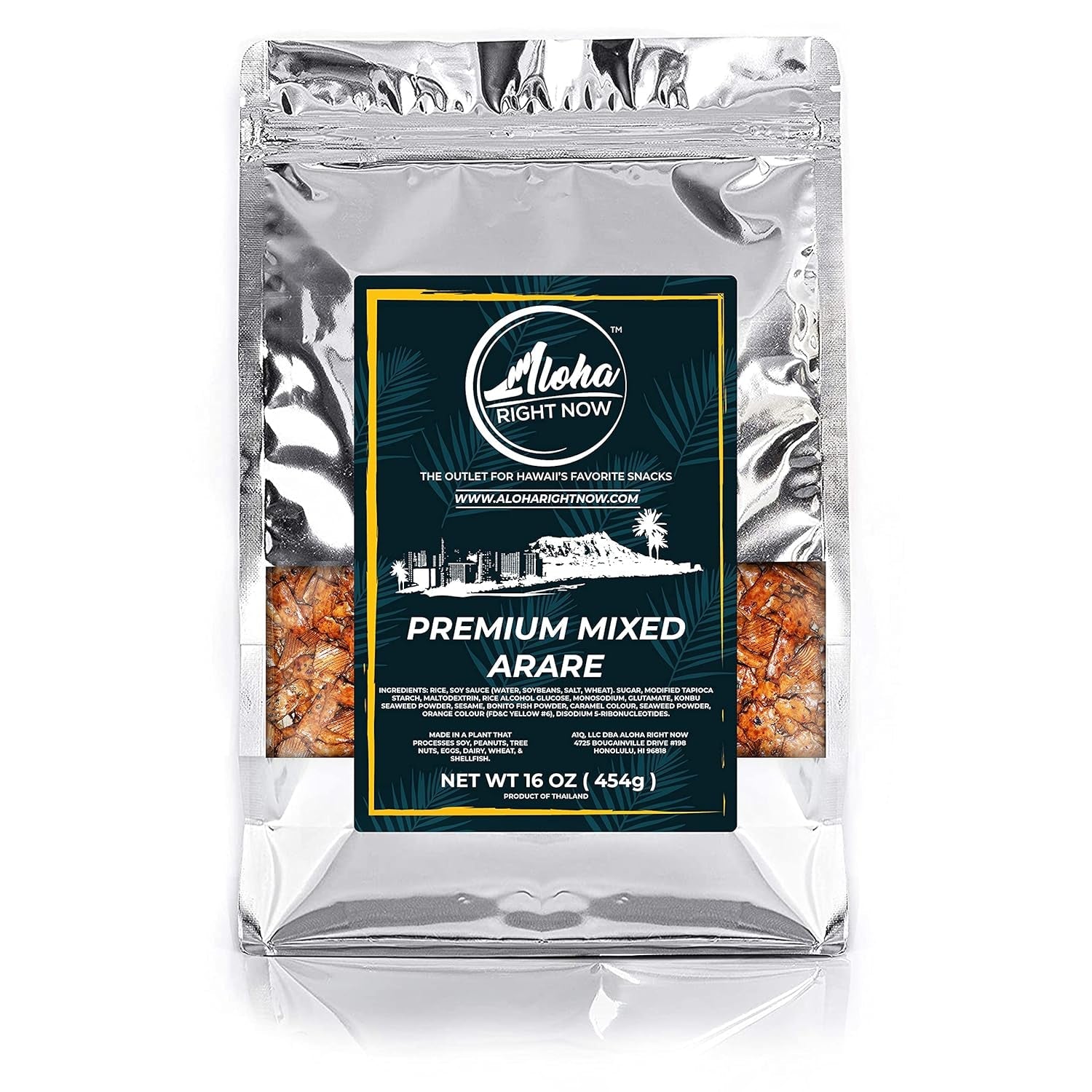Premium Mixed Arare Rice Crackers Mochi Crunch Japanese Hawaiian Style Asian Snack Mix 1LB 16Oz