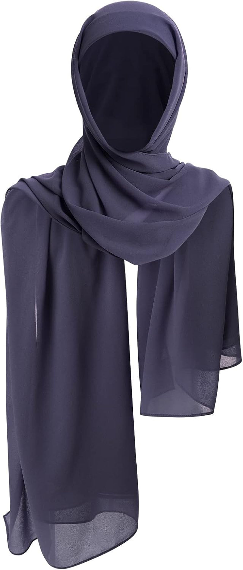Women Muslim Long Khimar Ramadan Eid Prayer Garment Hijab Scarf Wrap Lightweight Chiffon Abaya Jilbab Islam Niqab