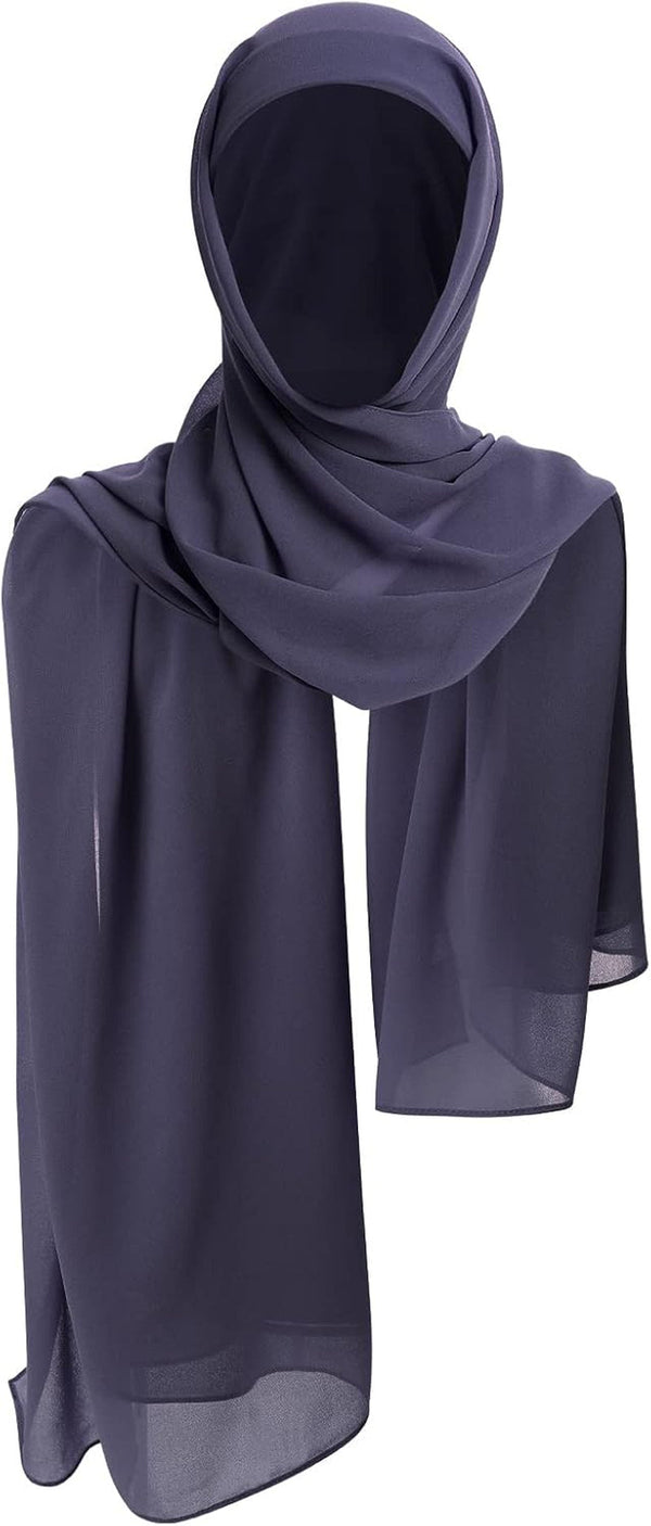 Women Muslim Long Khimar Ramadan Eid Prayer Garment Hijab Scarf Wrap Lightweight Chiffon Abaya Jilbab Islam Niqab