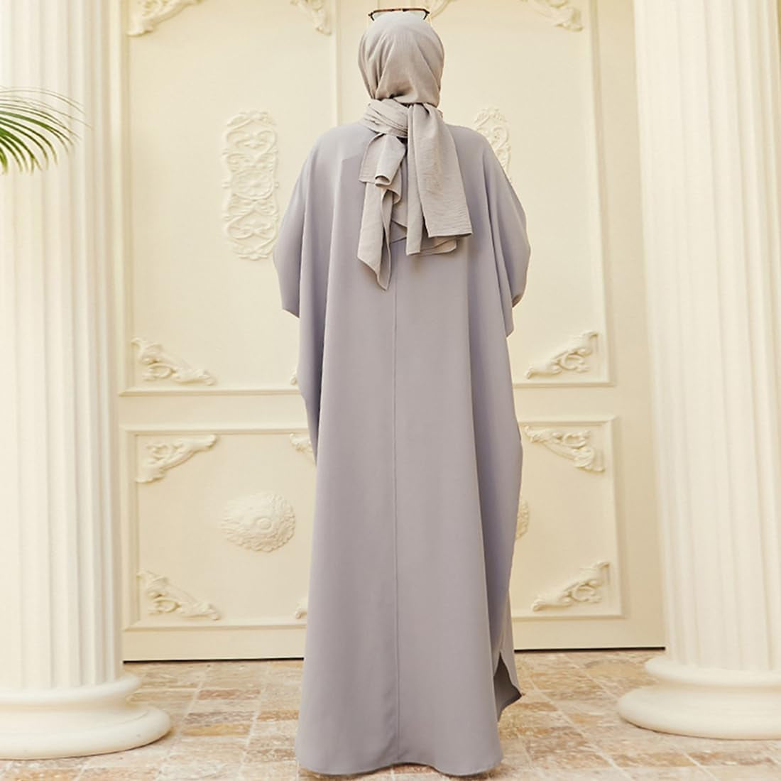 Muslim Dresses for Women Abaya Button down Henley Shirt Prayer Dress