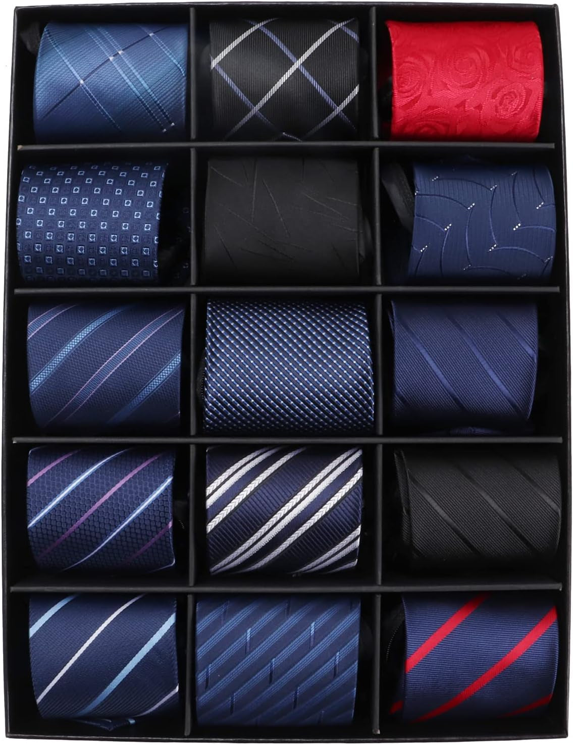 Mens Ties, Mens Zipper Ties Neckties for Men, Silky Zip up Ties, Men'S Pretied Ties Set