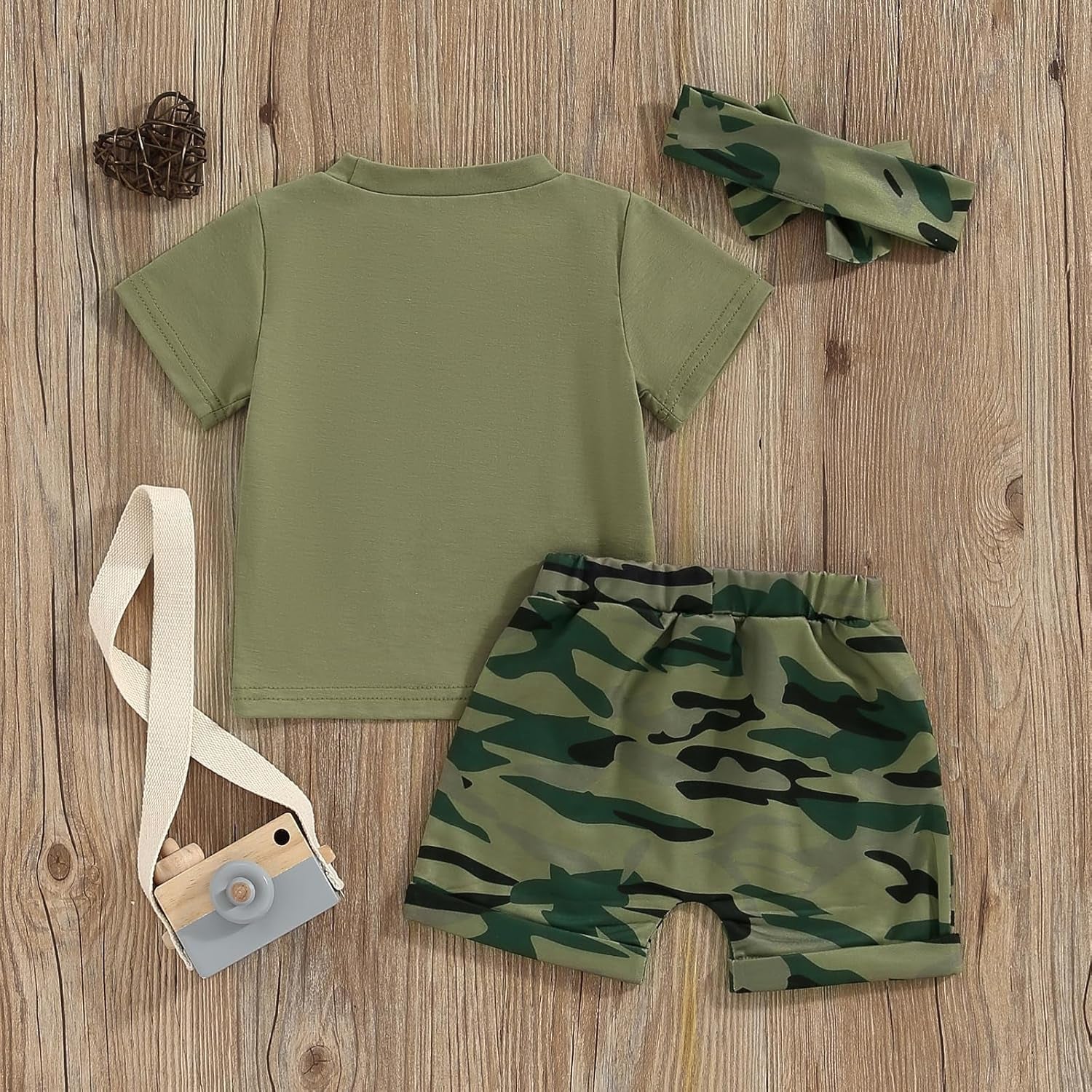 Summer Toddler Girl Clothes Baby Outfits Daddy'S Girl Short Sleeve T-Shirt Tops Camouflage Shorts Set for 2T 3T 4T