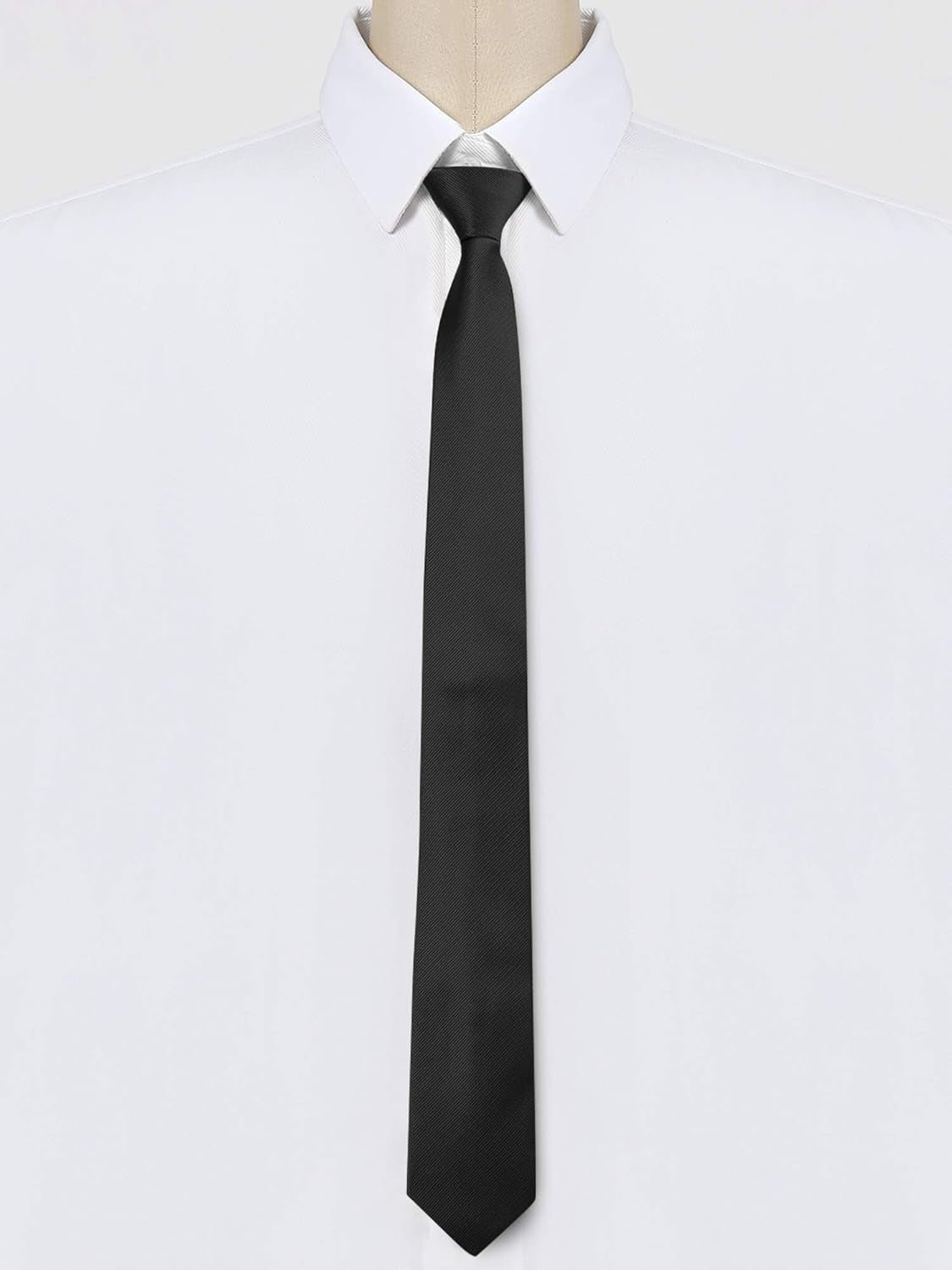 Men'S Skinny Pretied Solid Color Zipper Ties Neck Adjustable Strap Wedding Groom Tie