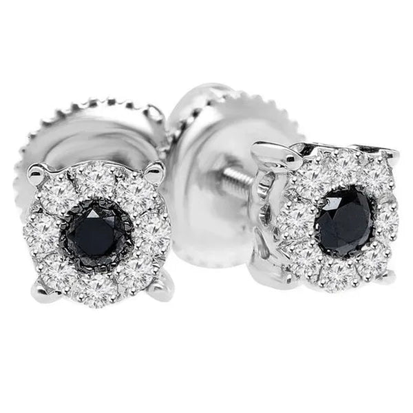 Majesty Diamonds MDR170094 0.25 CTW Round Diamond Halo Stud Earrings in 14K