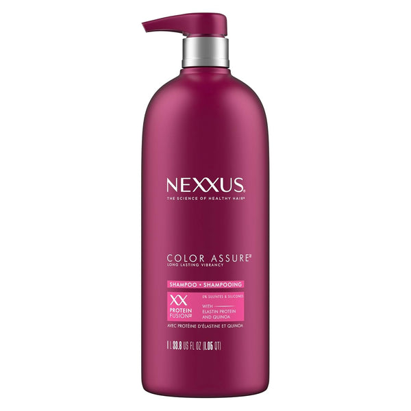 Color Assure Sulfate-Free Shampoo with Proteinfusion for Color-Treated Hair for Enhanced Color Vibrancy, Silicone Free Shampoo with Pump 33.8 Oz