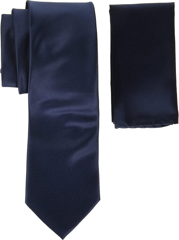 Men'S Satin Solid Tie Set