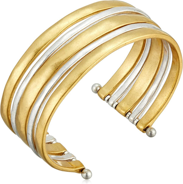 Two Tone Cuff Bracelet