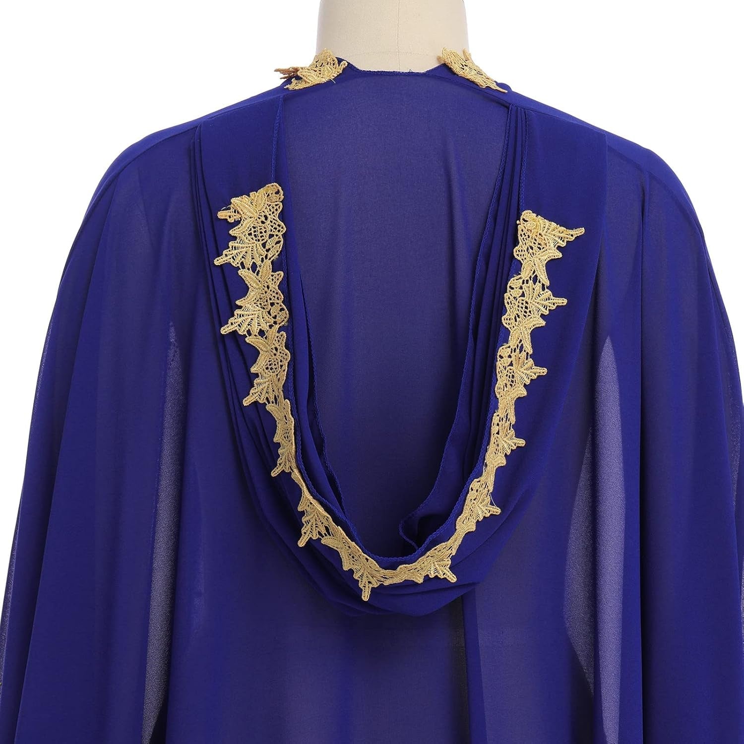 Muslim Dress for Women Loose Batwing Sleeved Hooded Beaded Embroidery Long Abaya Dress Kaftan Abayas Islamic Robe