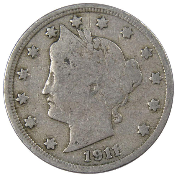 1911 Liberty Head V Nickel 5 Cent Piece AG about Good 5C US Coin Collectible Master Coins