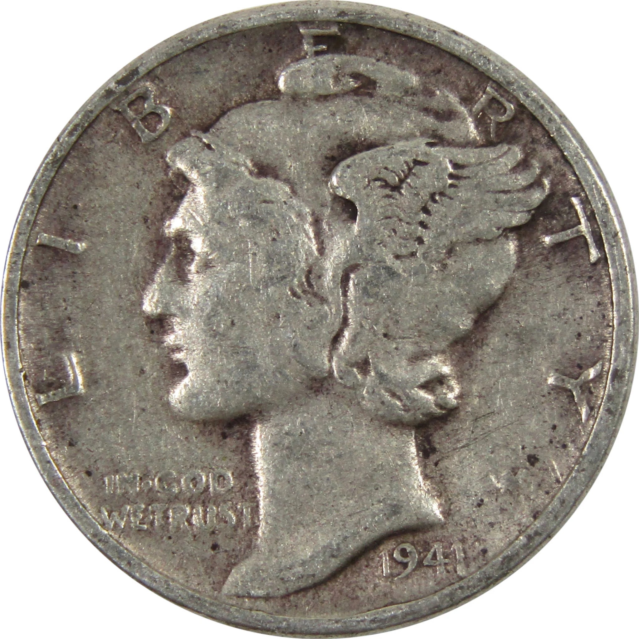 1941 Mercury Dime AG about Good 90% Silver 10C Coin Master Coins