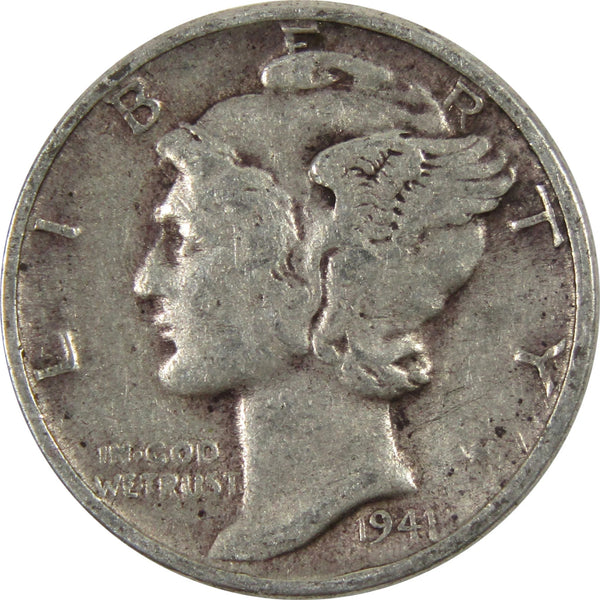 1941 Mercury Dime AG about Good 90% Silver 10C Coin Master Coins