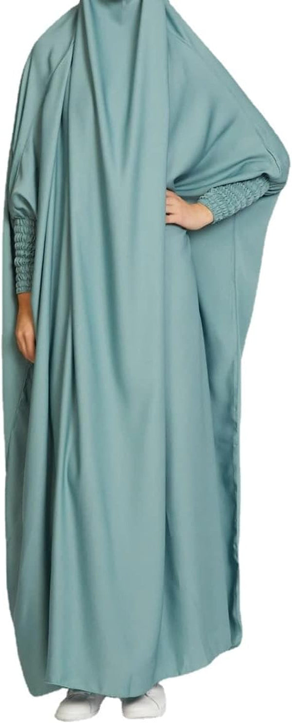 Women'S One-Piece Muslim Abaya Dress Large Overhead Prayer Ramadan Long Hijab Dress Suit(10 Colors Available)