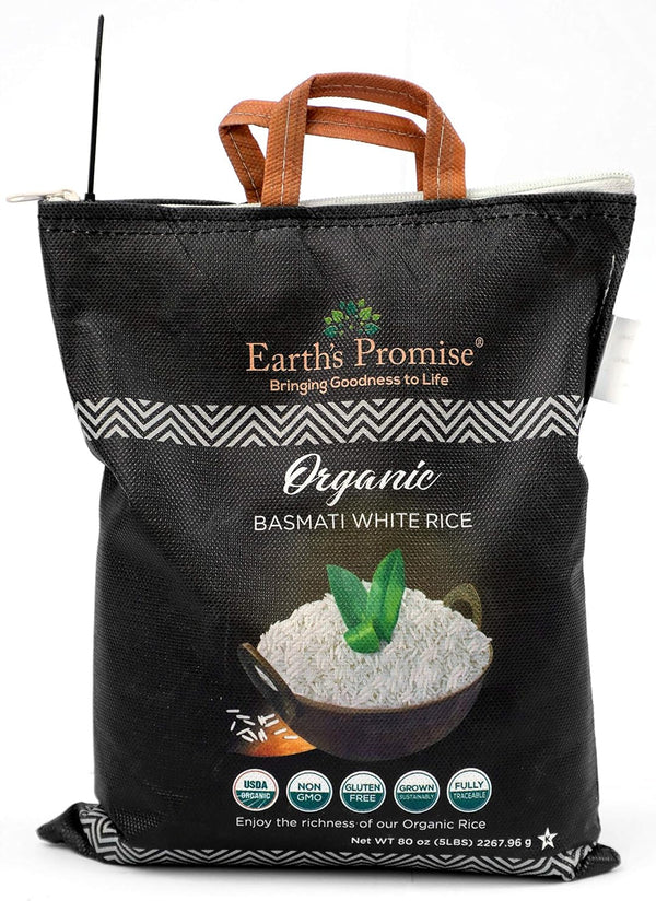 Organic Rice (Basmati White, 80 Oz (5 Lb) - 1 Pack)