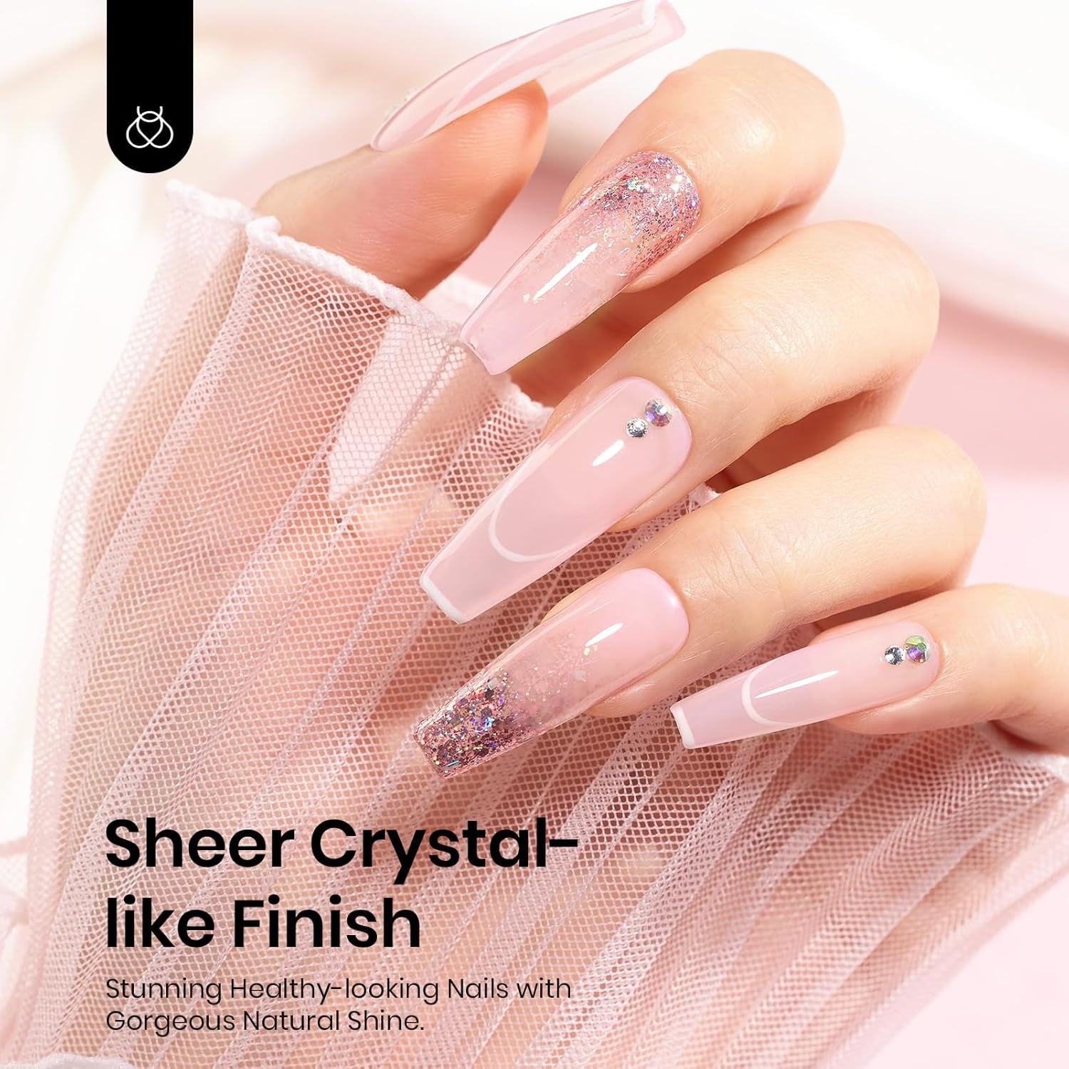 Beetles Neutral Gel Nail Polish 15Ml Jelly Nude Pink Gel Polish Set Sheer Pink Soak off UV LED Translucent Effect French Nail Art Spring Summer Manicure Gift for Women