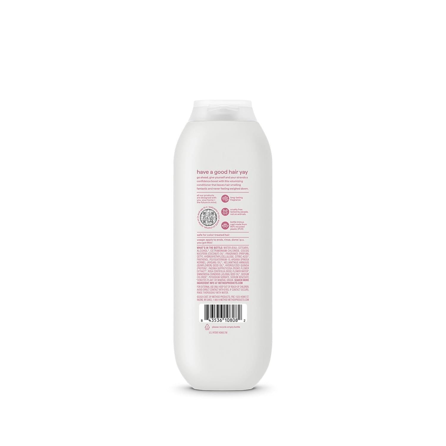 Volumizing Conditioner, Pure Peace with Rose, Peony, and Pink Sea Salt Scent Notes, Paraben and Sulfate Free, 13.5 Oz (Pack of 1)