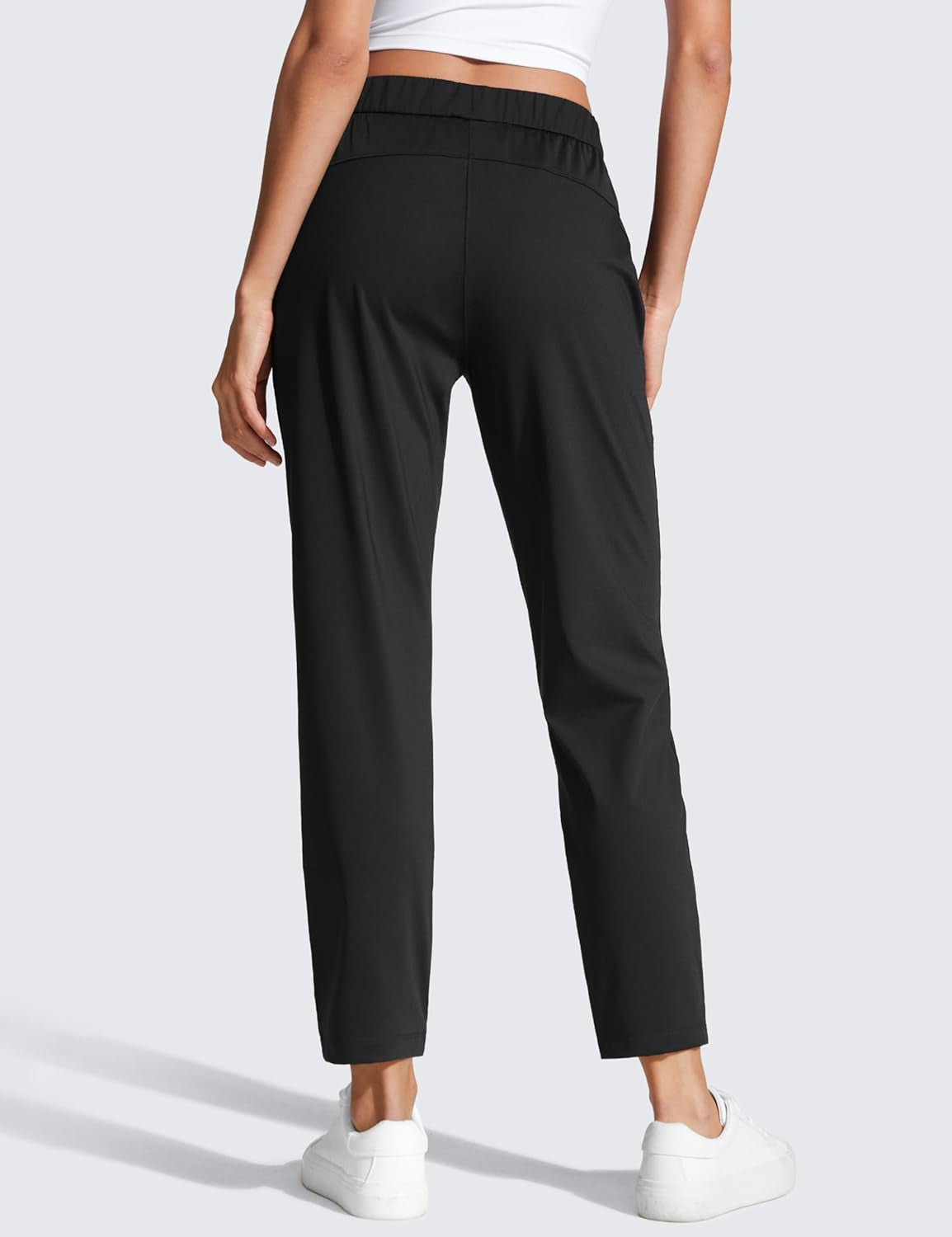 Womens 4-Way Stretch Ankle Golf Pants 7/8 Casual Dress Work Athletic Travel Workout Sweatpants with Pockets