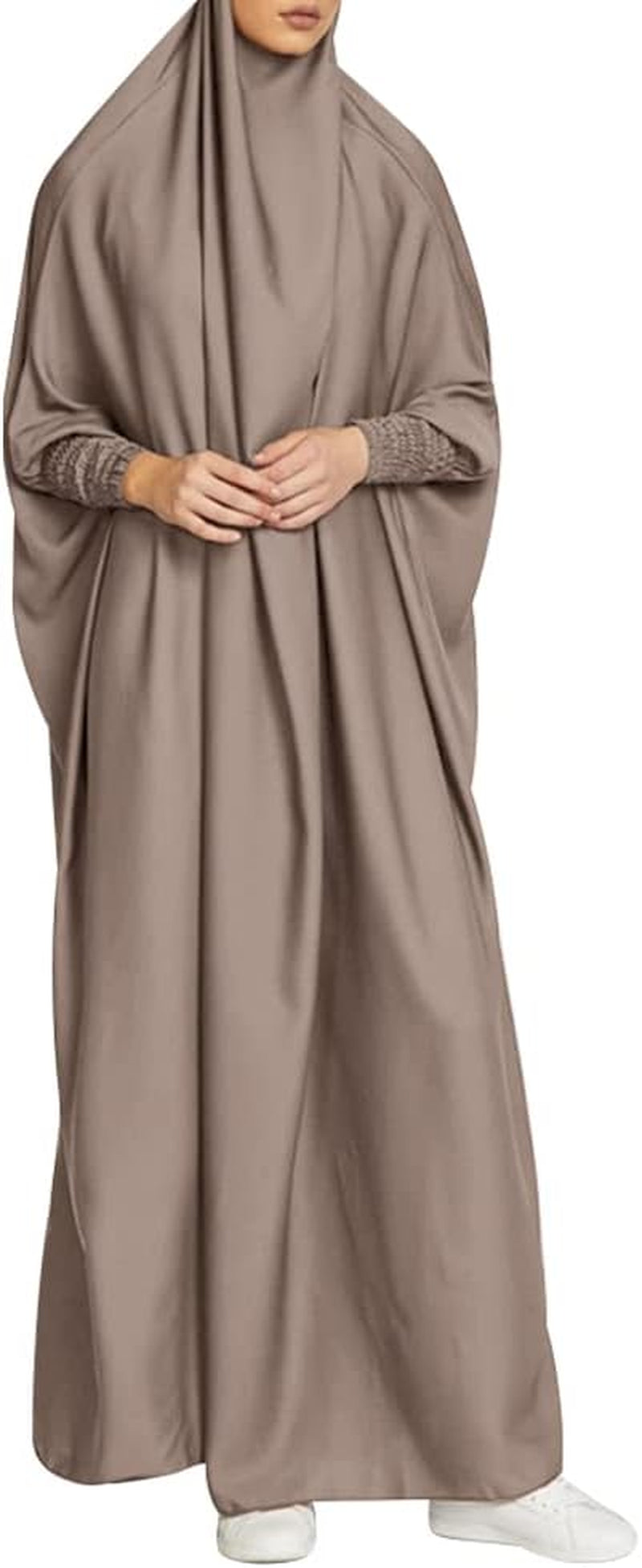 Muslim Dress for Women, Prayer Robes Plain Loose Islamic Middle East Dubai Turkish Max Kaftan Full Length Hijab Dress
