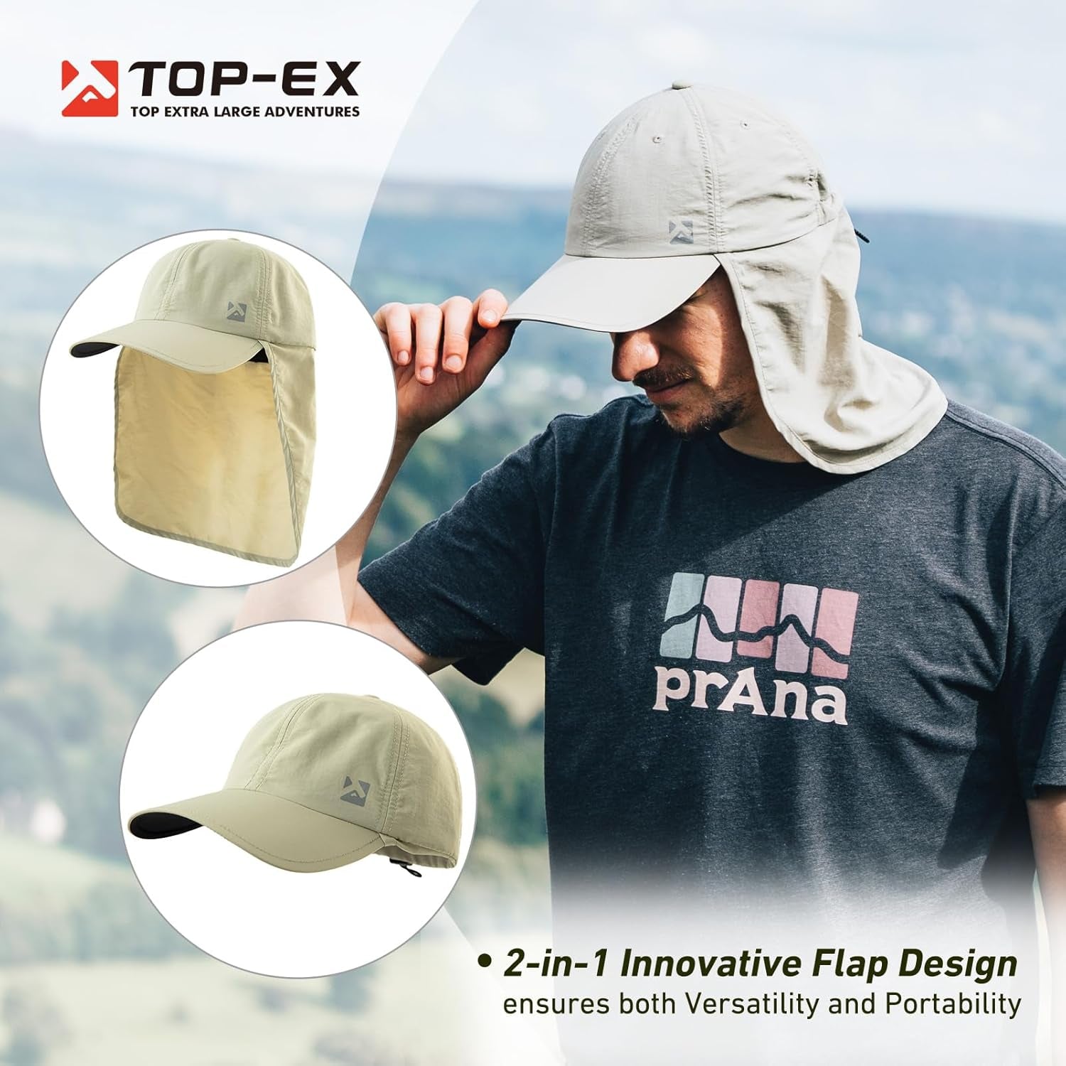 L/XL/XXL UV50+ Waterproof Neck Flap Baseball Sun Cap